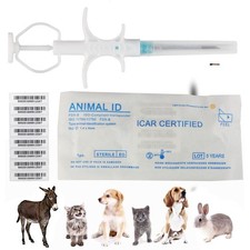 10 Packs 1.4x8mm Universal Pet Microchip 134.2khz Registration Animal Implant...