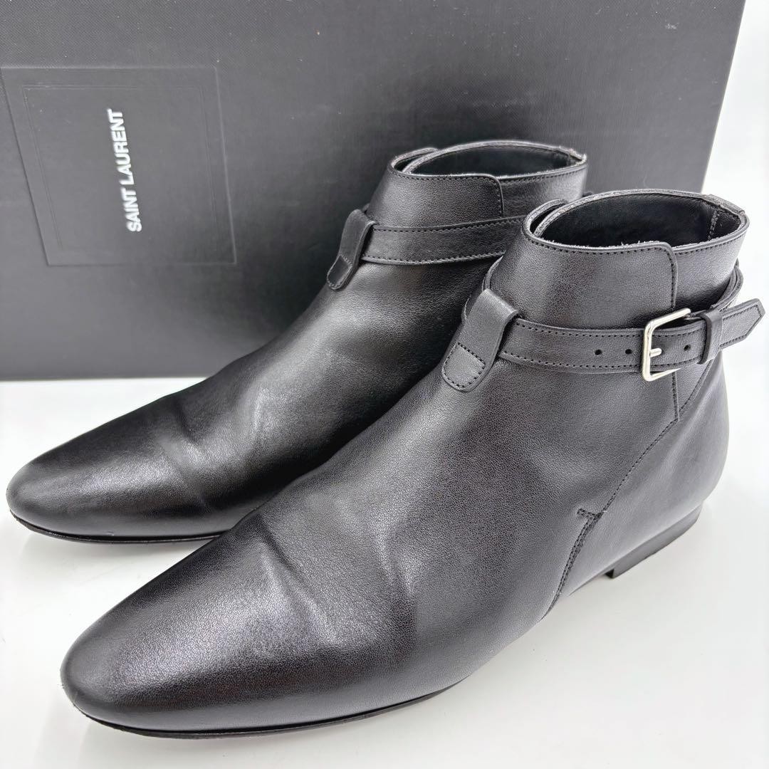 Stivaletti SAINT LAURENT in pelle Jodhpur neri misura 35 5 22 5 cm usati Giappone