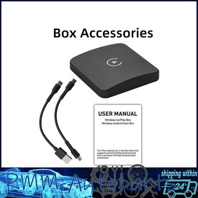 New Wireless Carplay Box Carplay Converter Box Android Auto Adapter Black