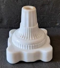 Vintage Milk Glass Ribbed Table Lamp Base Oil Kerosene Electric