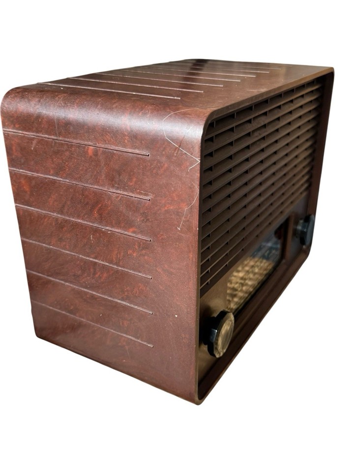 Vintage Pye Bakelite Valve Radio Brown Cambridge England 1950s MW LW | eBay