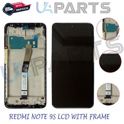 Für Xiaomi Redmi Note 9S Touchscreen Digitizer LCD Display Ersatz + Rahmen