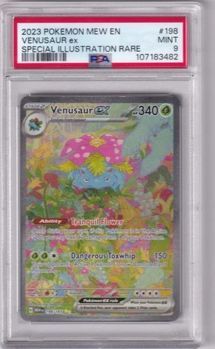 2023 Pokémon Mew En Venusaur ex Special Illustration Rare #198 PSA 9