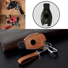 Genuine Leather Car Key Case Cover For Mercedes Benz A B C E S G M V Slk Ml Glk