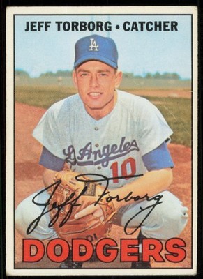 1967 TOPPS JEFF TORBORG LOS ANGELES DODGERS #398 VG/EX (Light Wrinkle)