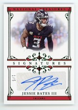 2025 PANINI NATIONAL TREASURES #SIG-JBS JESSIE BATES III AUTO 1/5 SIGNATURES ATL