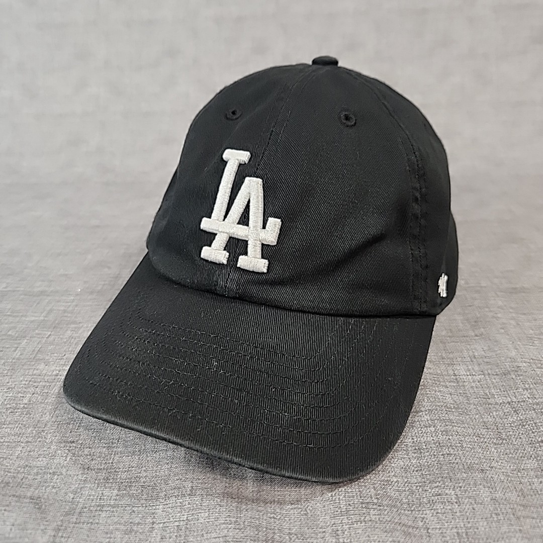 47 LA Dodgers Hat Black Strap Adjustable Cap MLB | eBay