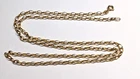 Vintage Solid 9ct, 9K Gold 22" long Oval Belcher Link Necklace, Chain