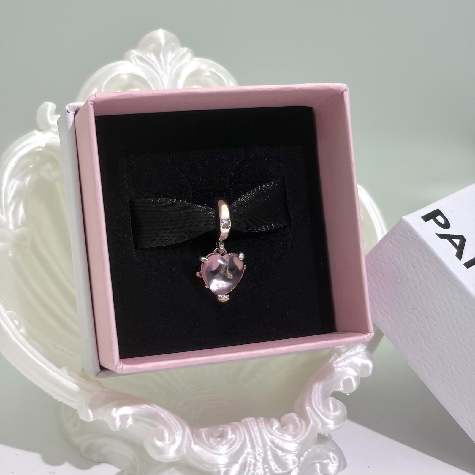 NEW 100% #792654C01 Pandora Pink Family Tree and Heart Dangle Charm WITH BOX