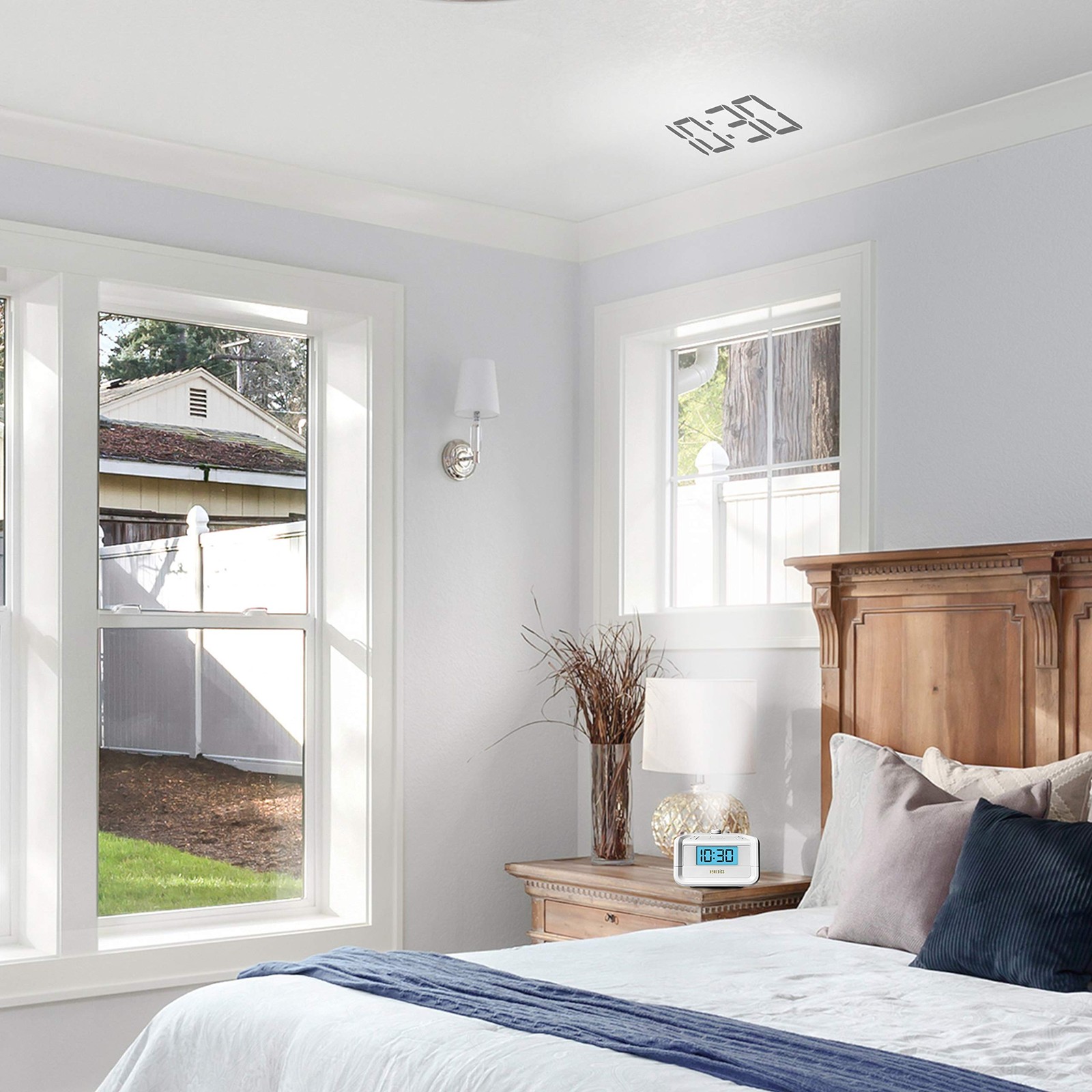 Цифровые FM-радио-часы HoMedics SoundSpa с будильником и проекцией времени