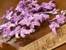 vintage velvet silk millinery flower orchid 1 spray made in Japan