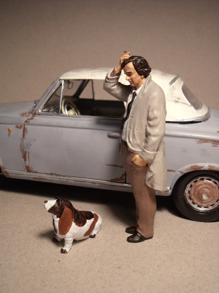 FIGURINES 1/18 COLUMBO VROOM PEINT POUR NOREV MINICHAMPS WELLY SOLIDO - Photo 2/4