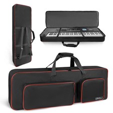 76-Key Keyboard Case, Electric Piano Keyboard Gig Bag Backpack with 10mm Padd...