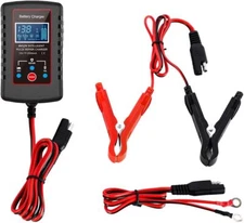 Car Battery Charger, 12V Smart Fully Automatic Maintainer Trickle Black 