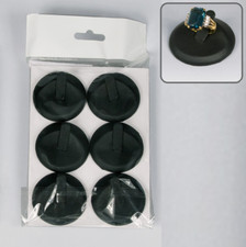 12pc Ring Displays Black Jewelry Ring Holder Faux Leather Displays Metal Stand