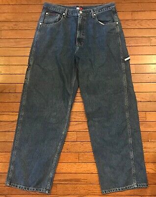 Vintage 2/01 Tommy Hilfiger Jeans 36x32 Carpenter Pants 7 Pockets 