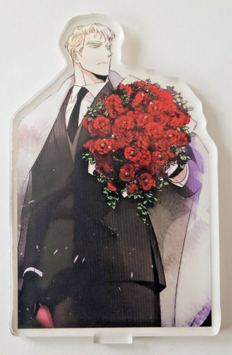 Unofficial Roses and Champagne BL Yaoi Manhwa Acrylic Stand Caesar w/Bouquet - Picture 4 of 6