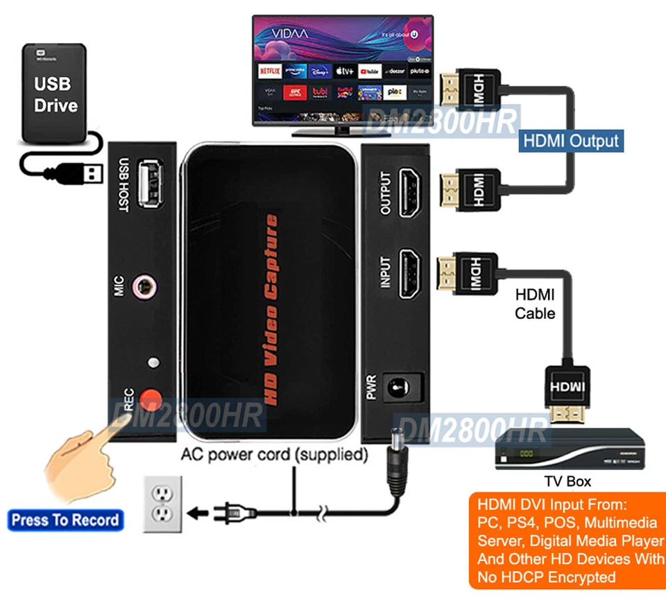 Digital 1080P HD DVR MP4 Video Recorder With Mic Input USB Input - Image 4 of 4