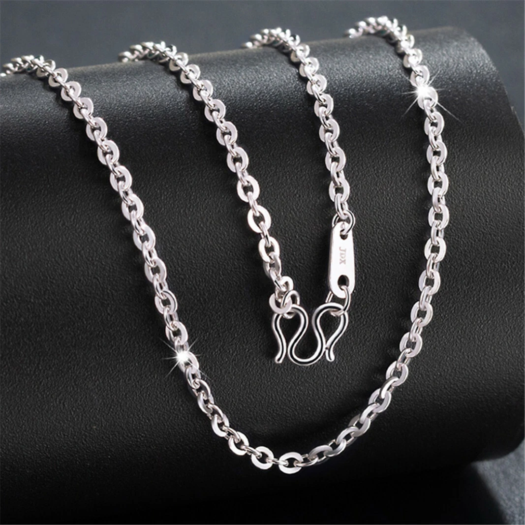 Real Pt950 Pure Platinum 950 Chain Men Women O Link Necklace eBay