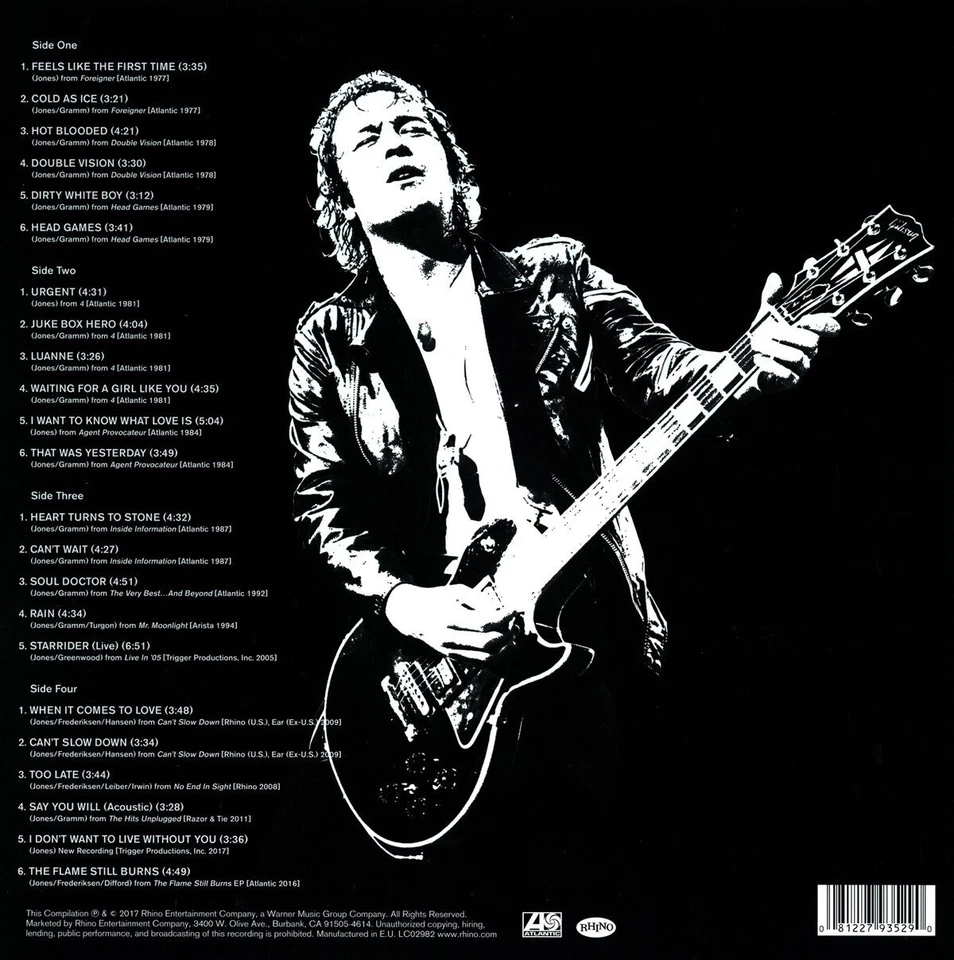 FOREIGNER "40 HITS FROM 40 YEARS" (2 LPS) BRAND NEW! SEALED LP! (MINT) - Image 2 of 3