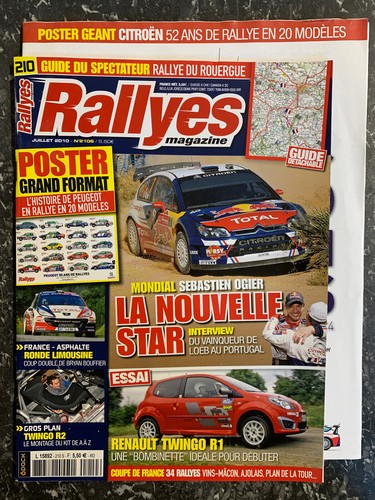 Poster Citroën - 52 Ans De Rallye En 20 Modèles - 92 X 60 Cm - Excellent état - Rallye Mag