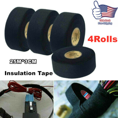 4x Harness Tape Car Electrical Wiring Loom Wire Insulation Adhesive
