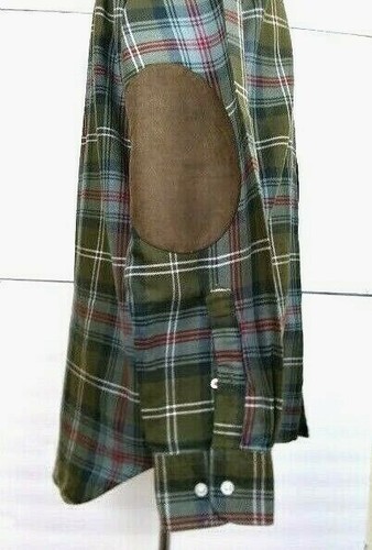 Lincs DC & Company Shirt Jacket Mens Size M MultiColor Plaid Check Elbow Pads - Picture 6 of 8