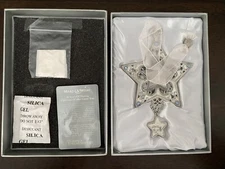 THINGS REMEMBERED MAKE A WISH 2007 STAR ORNAMENT WITH RIBBON  ~ NOS ~ VINTAGE ~