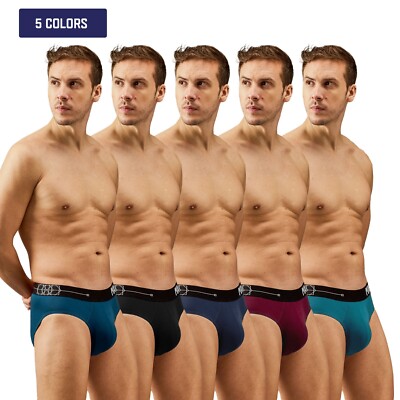 Macho Genie Men's Essentials - Classic Premium Soft and Breathable Modal Briefs