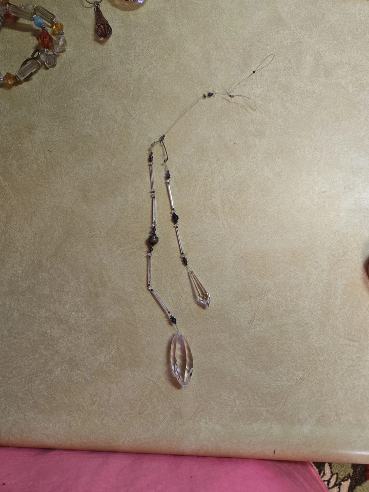 Hermoso Atrapasol Cristal y Amatista Plata de Ley. Foto 2 de 4