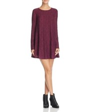 Show Me Your Mumu Womens Lace Crew Neck Tunic Top/ Mini Dress Plum Size XL
