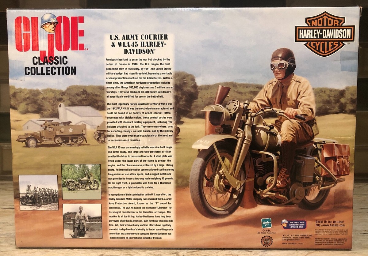 HASBRO GI Joe U.S. Army Courier & WLA 45 Harley- Davidson