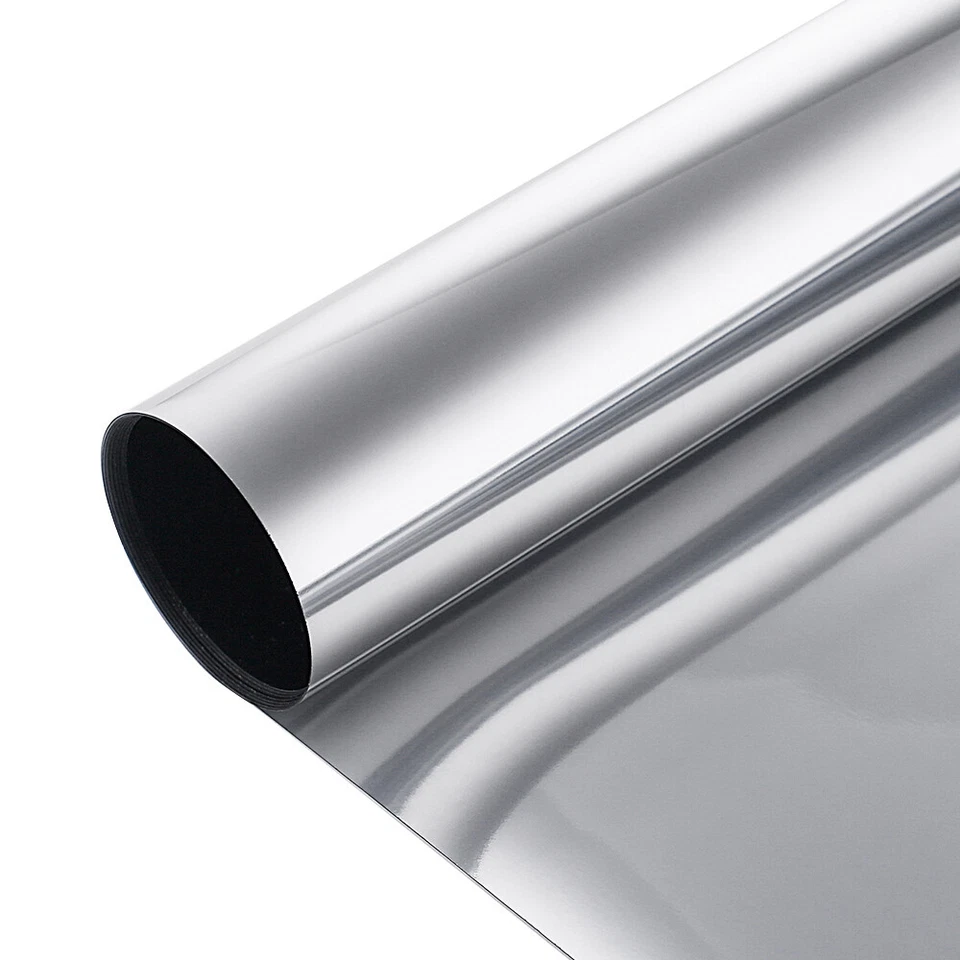 Lámina adhesiva de privacidad unidireccional para espejo de ventana calor UV reflectante tinte lámina hogar Foto 2 de 4