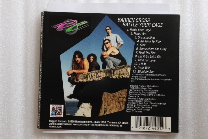 Barren Cross – Rattle Your Cage CD Rare Heavy Metal - Image 2 of 3