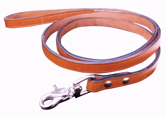 Collar de perro de cuero genuino marrón de 1" de ancho con o sin 5/8" a juego con correa Foto 3 de 3