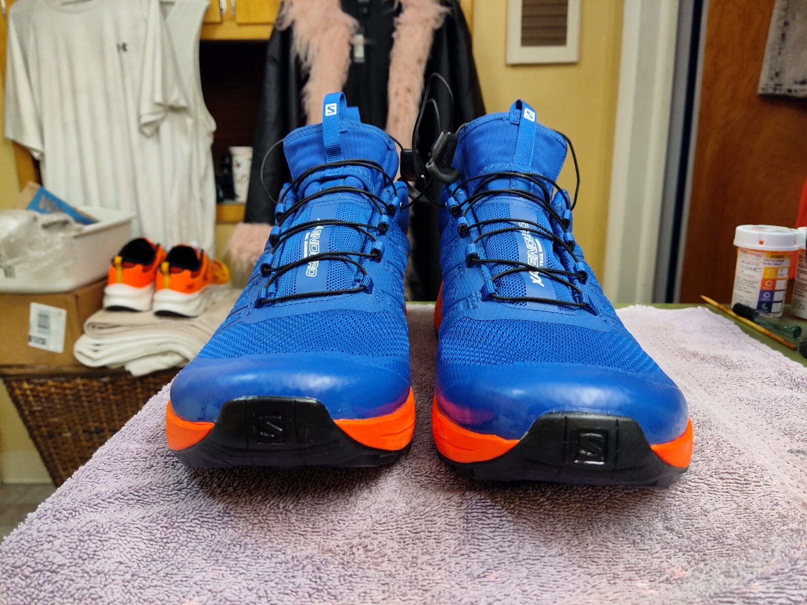 Scarpe da uomo taglia 13 Salomon XA Enduro Trail Ghetta Elasticizzata PULITE + SCATOLA