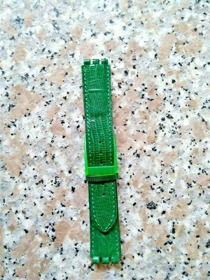 Cinturino Compatibile swatch in pelle colore verde | eBay