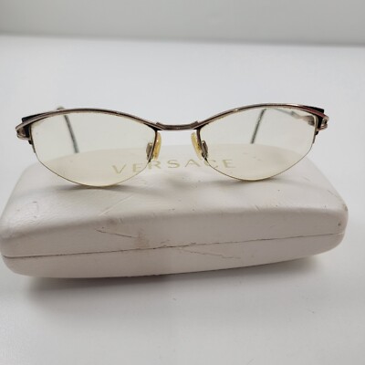 Vtg Cazal Gold Metal Funky Oval Frame W Zig Zag Temple Glasses Made In Germany