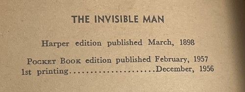 H.G. Wells THE INVISIBLE MAN, Pocket Books 1140, Robert Korn Cover, 1957 1st Ed - Picture 2 of 3