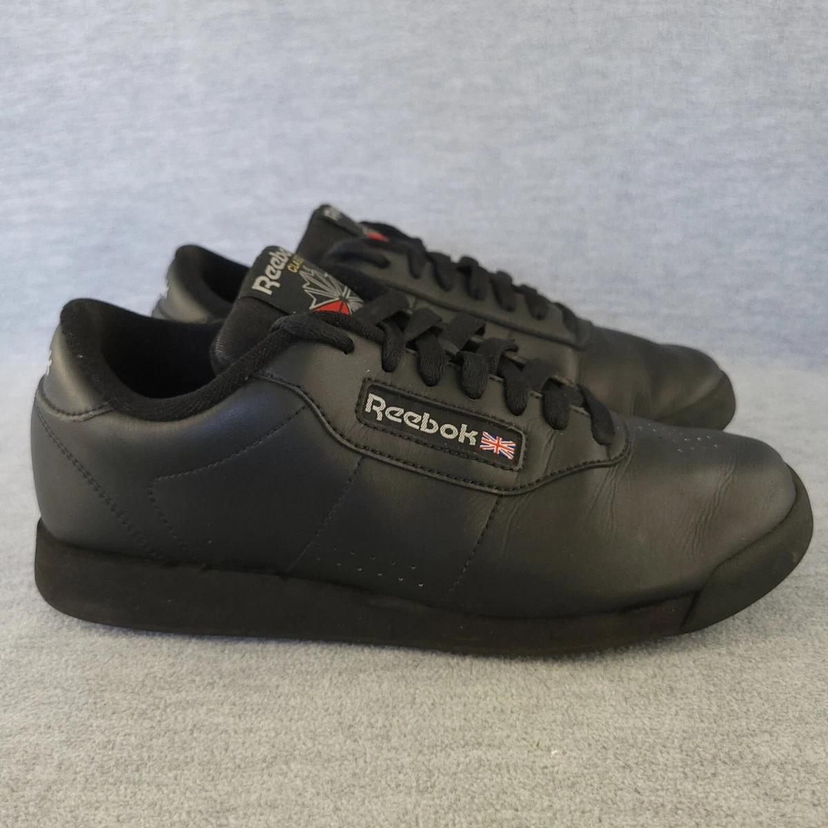 Reebok Shoes Womens 7 Wide D Black Classic Leather Sneakers