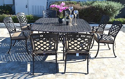Cast Aluminum Patio Dining Set 9pc Outdoor Furniture Square Nau Table 8 Chair 35426212805 Ebay Cast Aluminum Patio Dining Set 9pc Outdoor Furniture Square Nau Table 8 Chair 35426212805 Ebay