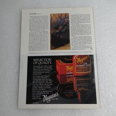#ad Vintage Print Ad Meguiars Car Cleaner Wax Sports Illustrated $9.77