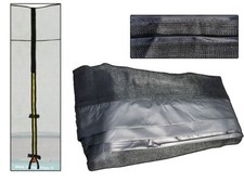 Trampolina Siatka wymienna Siatka bezpieczeństwa Ø244 PVC Sleeps Zamek błyskawiczny 6 prętów