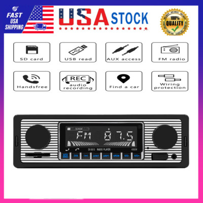 Car Wireless Bluetooth Hands-free Stereo Radio FM MP3 USB Audio Player Receiver