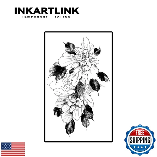 INKARTLINK Extra Large Semi Permanent Tattoo, 2 Sheets, Adult Art, Waterproof image 3