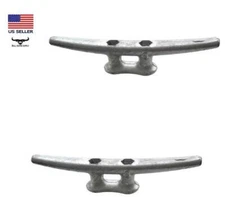 2 pack 6" Cast Iron Galvanized Dock Cleat Rope Tie Down Anchor Marine Boat Multi