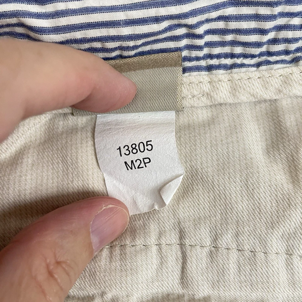 Bills Khakis Classic Fit Pleated Front Seersucker Pants Men’s 38 Navy White READ - Image 3 of 4