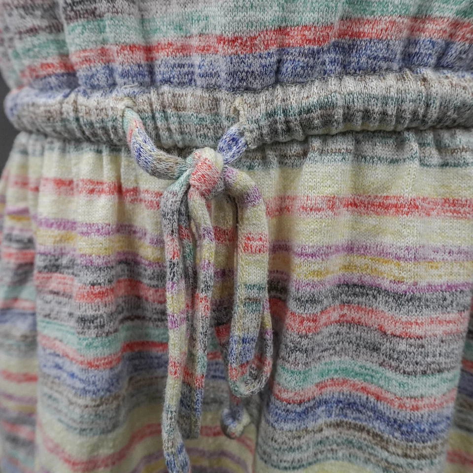 Womens Romper Shorts Small Rainbow Y2K Retro Knit Softgirl Classic Coastal Artsy - Imagem 4 de 4