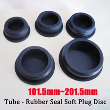 Rubber Stopper Seal Soft Plug Disc 100mm~202mm Steel Pipe/Water Pipe Cap Black