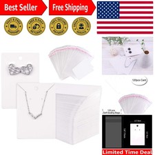 120-Pack Earring Display Cards with Self-Seal Bags for Elegant DIY Jewelry